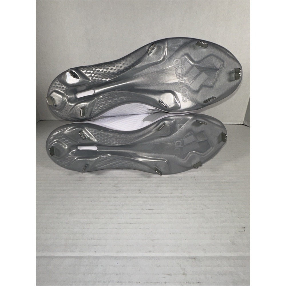 Adidas ICON 8 Mid Baseball Metal Cleats Men's 14 Gray White Silver IG7114 NWT - Picture 6 of 7